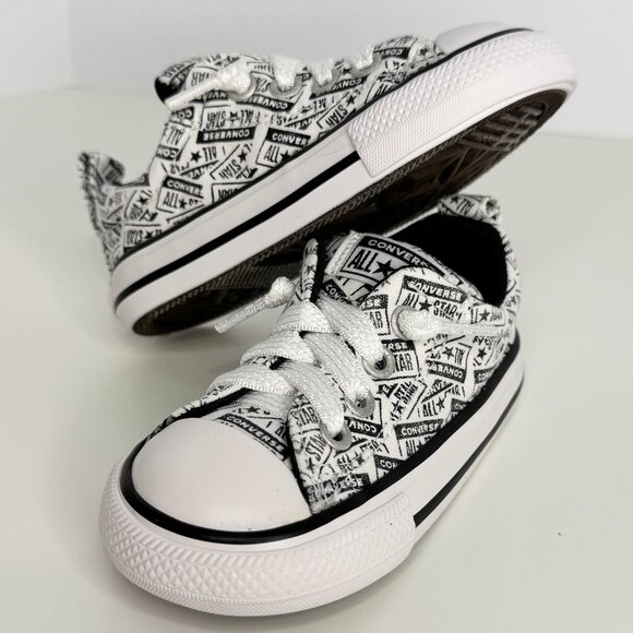Converse All Star Canvas signature Sneakers - Black/White - Toddler Size 5 - Picture 9 of 9